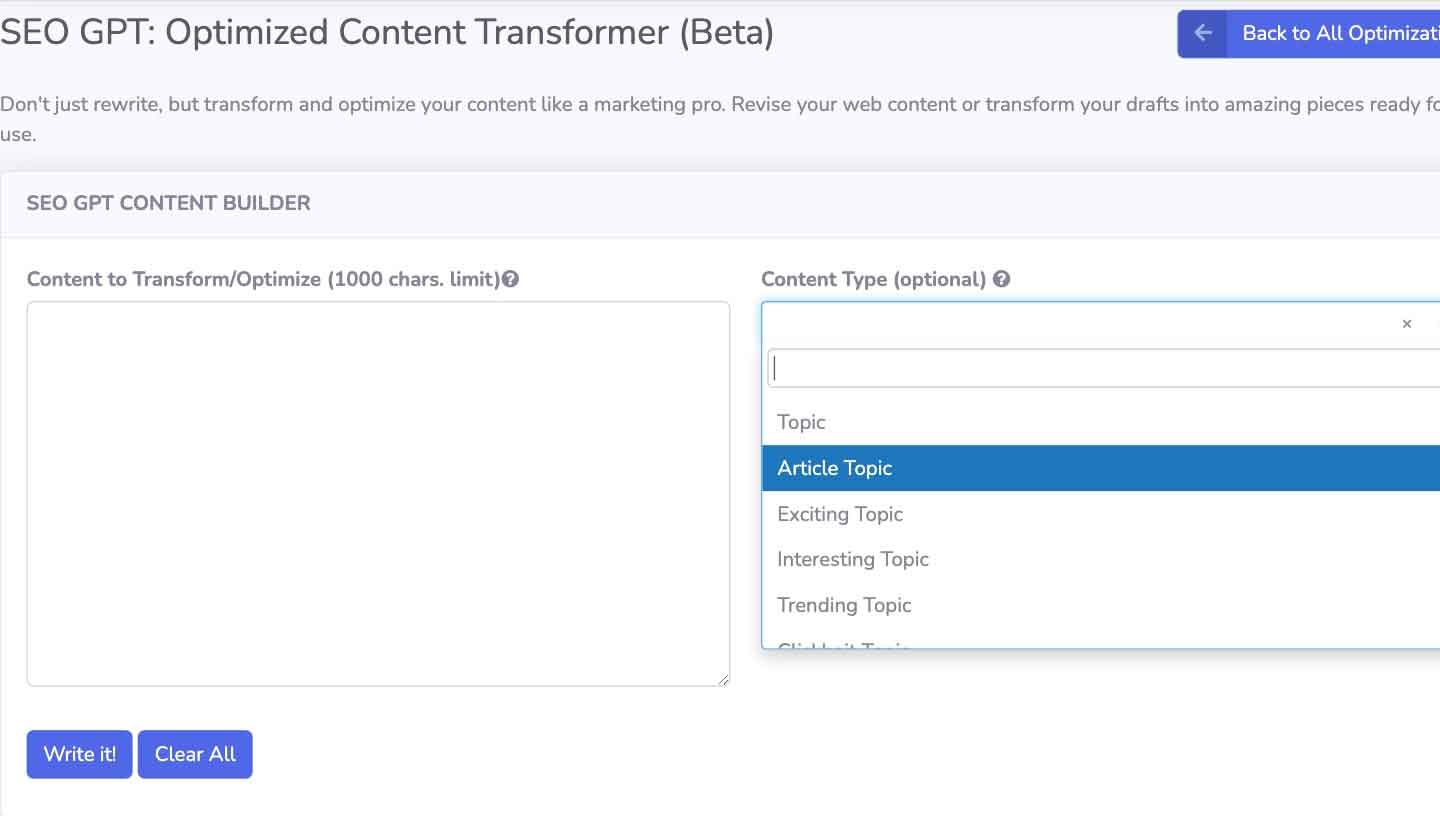 Content-Type Customization