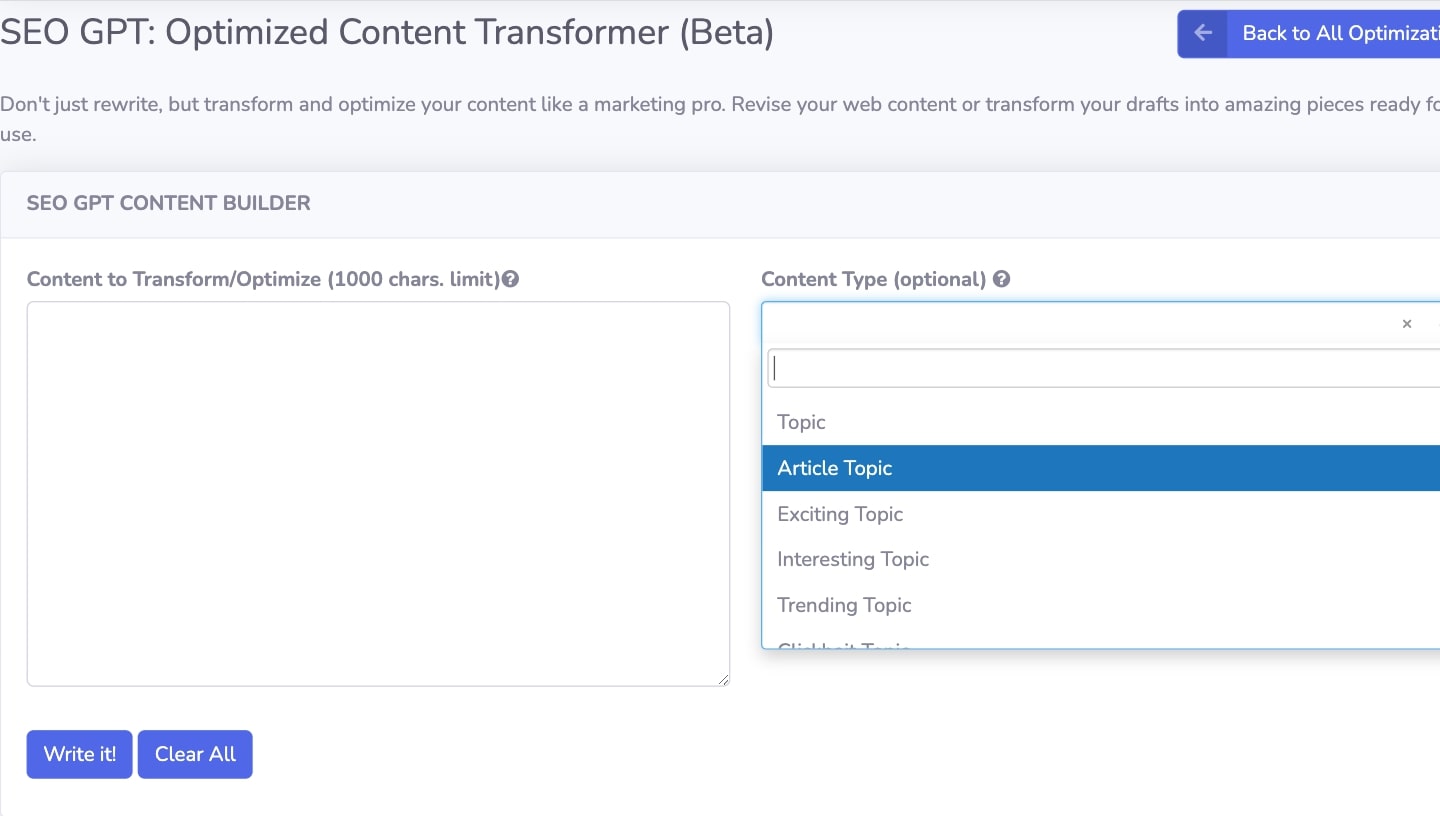 Achieve SEO Excellence with Optimized Content Transformer