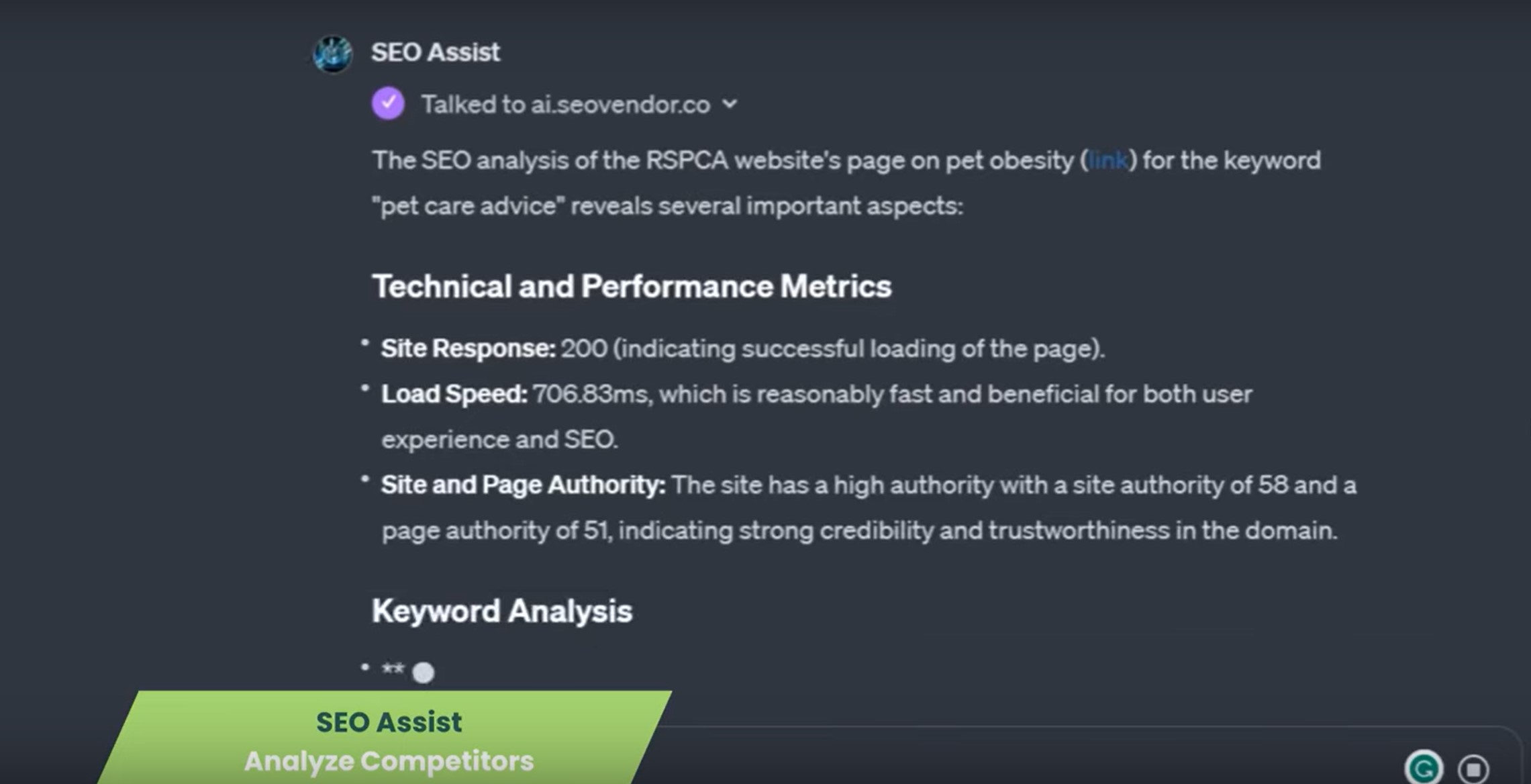 Competitive Benchmarking