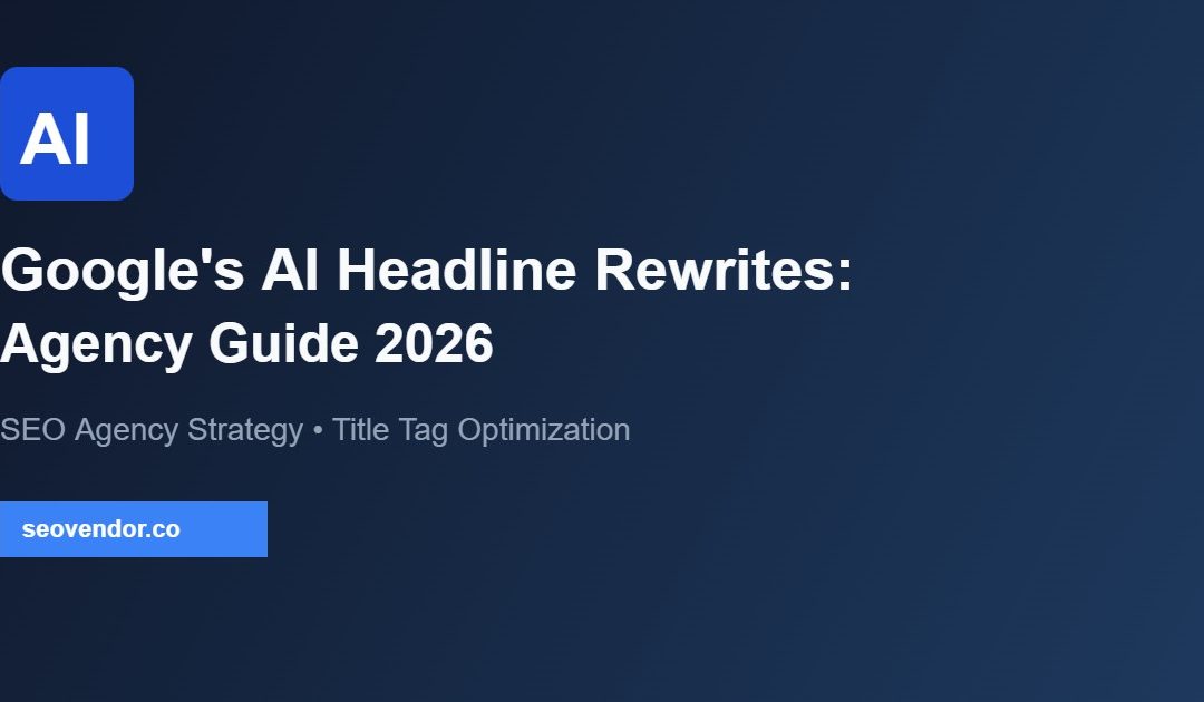 Google’s AI Headline Rewrites: What Every Agency Needs to Know in 2026